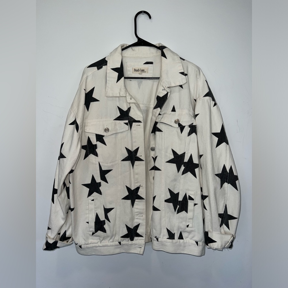Black and white Jean jacket